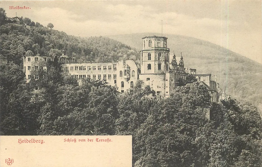 Castillo desde la terraza — Heidelberg — L. Klement, Frankfurt a.M. 1. - Anverso