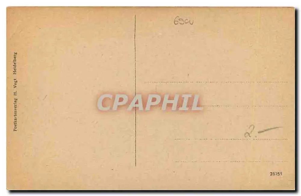 Heidelberg — Vecchia Ponte e Castello — Postkartenverlag H. Vogt Heidelberg - Verso