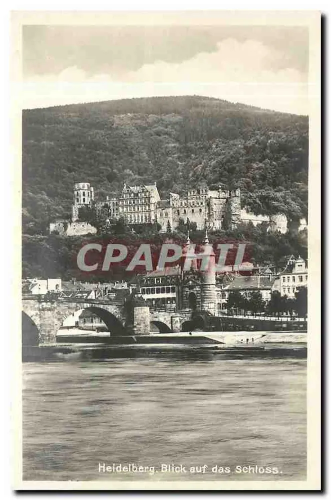 Heidelberg — Widok zamek — Verlag Emil Hartmann, Mannheim, Nr. 1068 - Awers