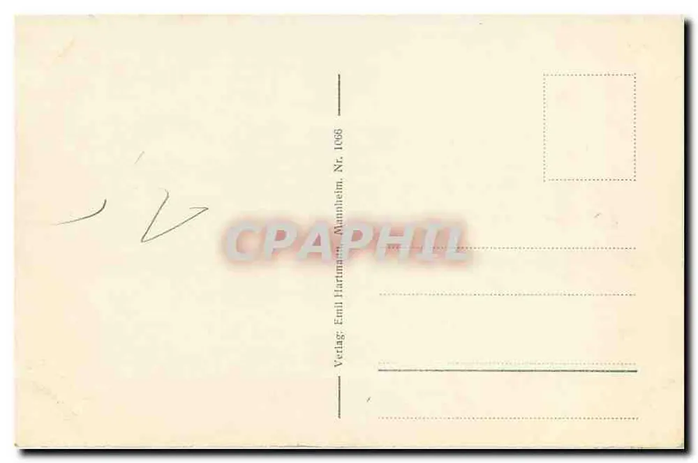 Heidelberg — Widok zamek — Verlag Emil Hartmann, Mannheim, Nr. 1068 - Rewers