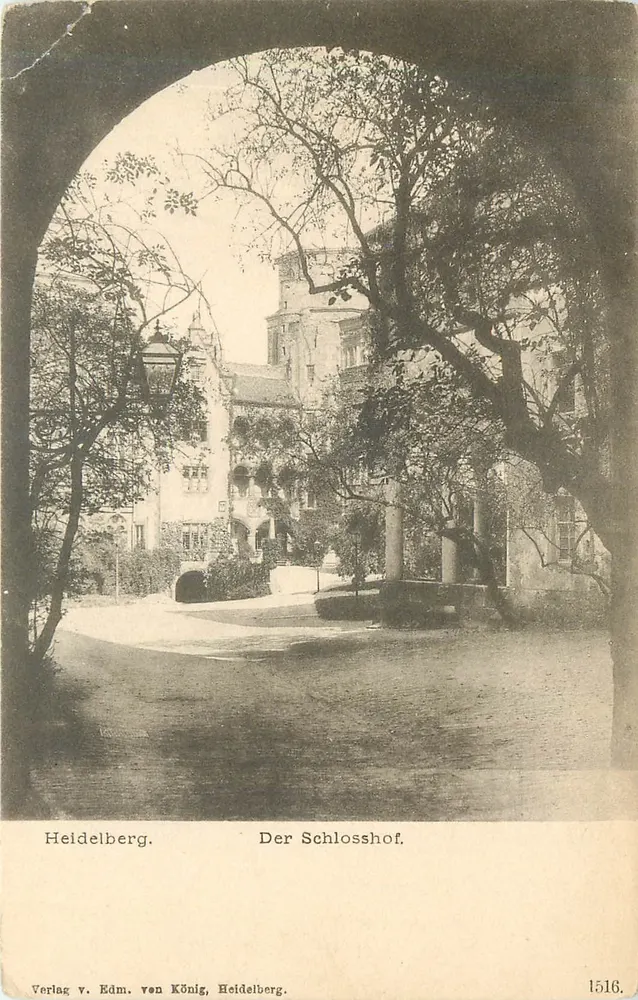 Heidelberg — Het kasteelpark — Verlag v. Edm. von König, Heidelberg, n° 1516 - Voorkant