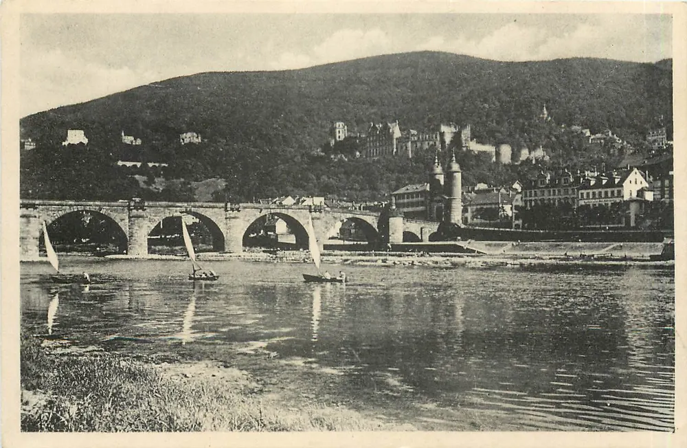 Alt-Heidelberg — Schloss mit der alten Neckarbrücke — Nr. 6800/5 - Vorderseite