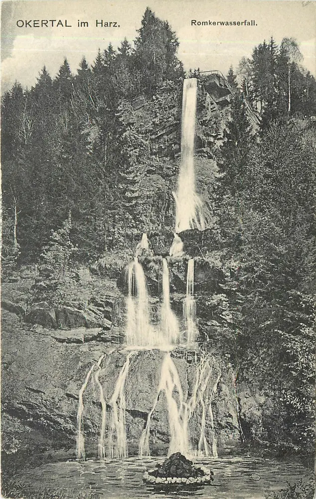 Romker Wasserfall — OKERTAL en el Harz — Hotel Romkerhalle, Romkerhalle - Anverso