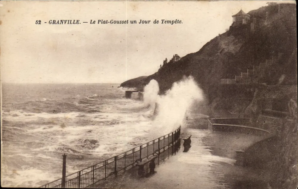 Granville — Le Plat-Gousset an einem Sturmtag — Edition A. Bernard, Departement 52 - Vorderseite