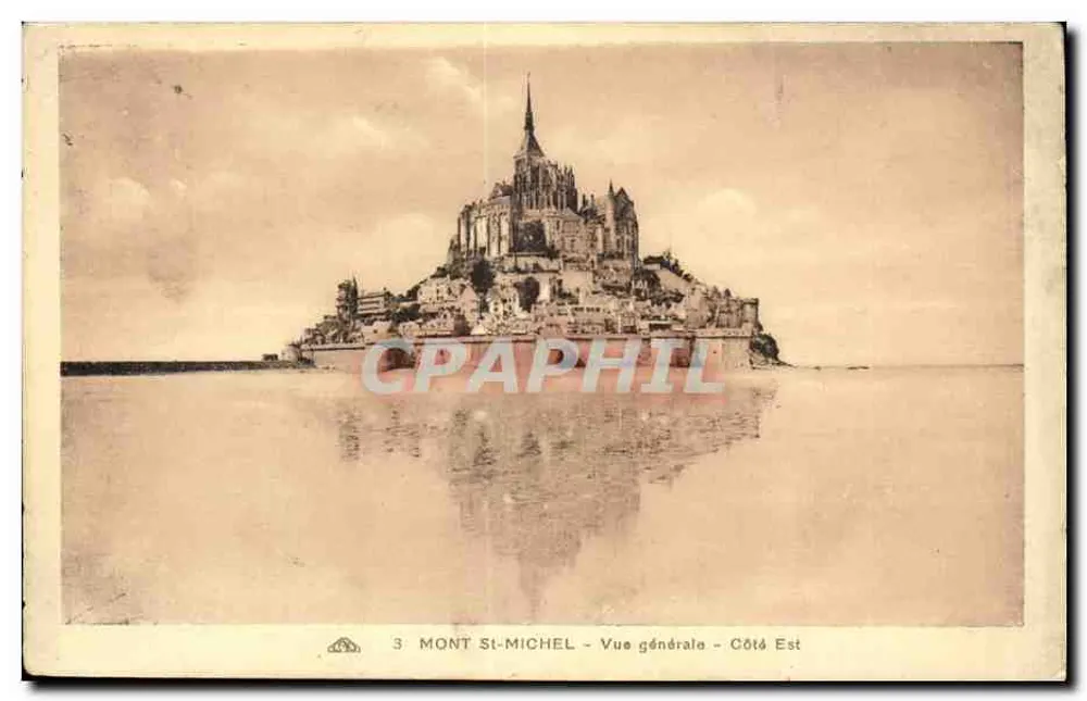 Mont Saint-Michel — Vue générale — Côté Est — éditeur non identifié, n° de série 3 - Recto