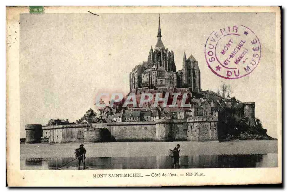 Monte Saint-Michel — Lado leste. — ND Fot. - Frente