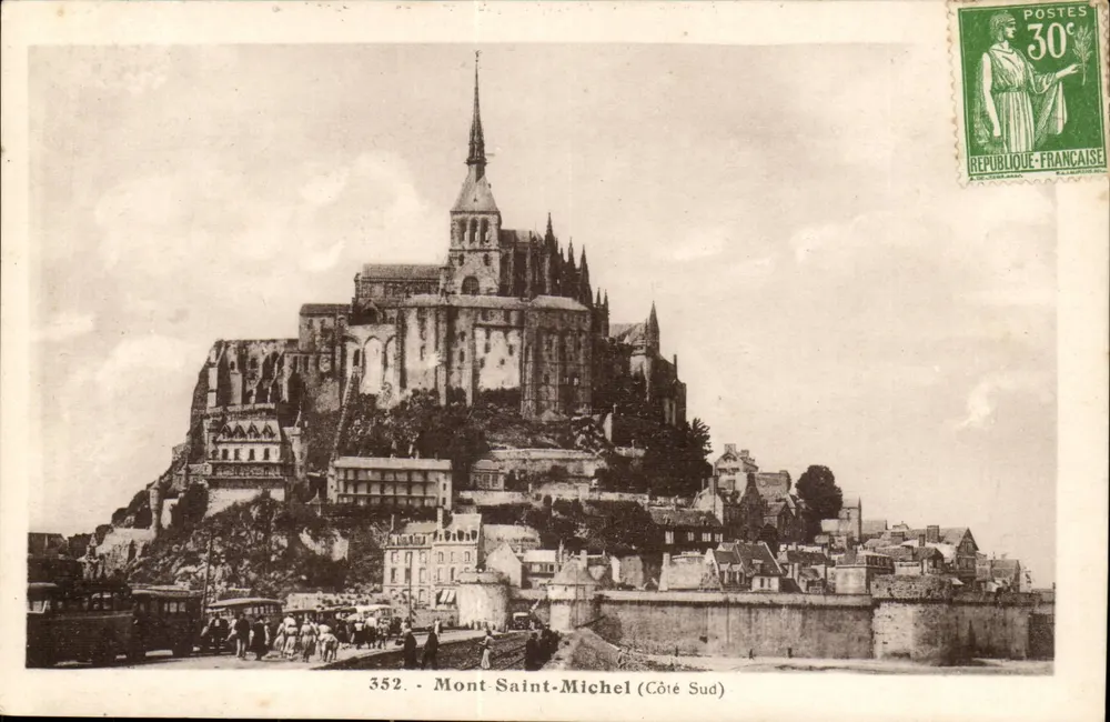 Mont Saint-Michel — Côté Sud — éditeur Laurent, n° 352 - Recto