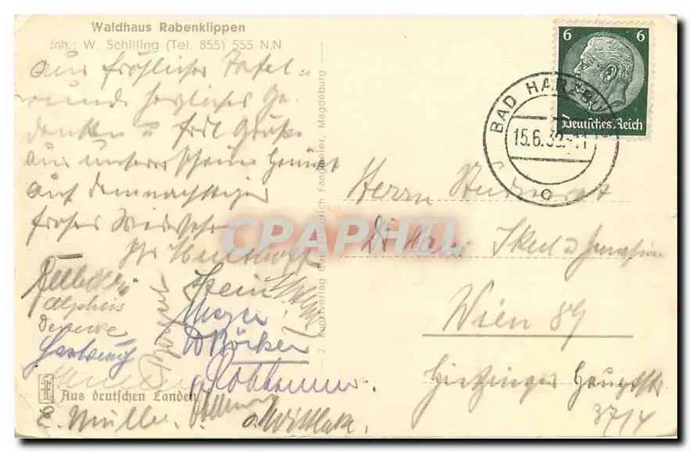 As Rabenklippen perto de Bad Harzburg — vista panorâmica — editor Waldhaus Rabenklippen - Verso