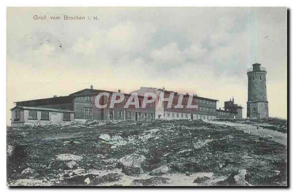 Vista do Brocken i. H. — Torre e edifícios — editor não visível - Frente
