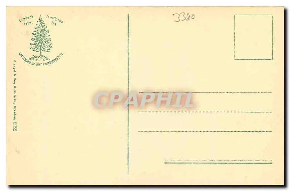 고슬라르 (하르츠) — 라트하우스의 허uldigungssaal — 발행사 브뤼겔 & 코, 번호 3340 - 뒷면