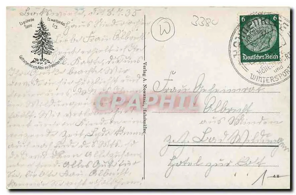 Spiegelataler See — Höhenluftkurort Hahnenklee i. Oberharz — Verlag A. Nowak - Rückseite