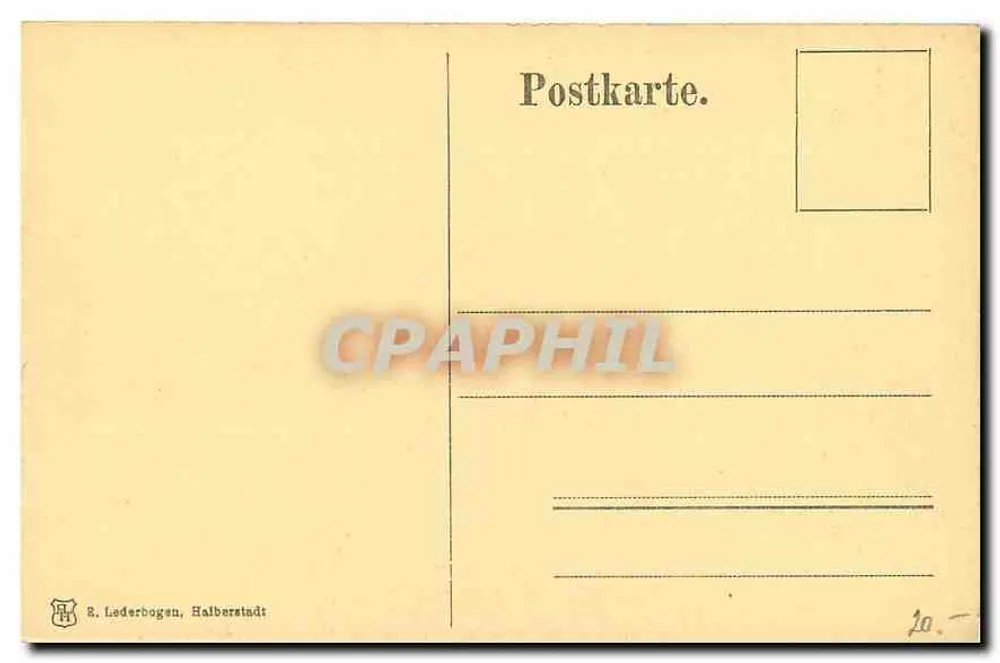 Goslar — Frankenberger Plan — R. Lederbogen, Halberstadt - Verso