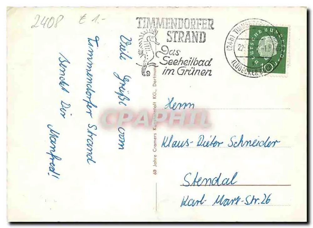 Timmendorfer Strand — Lago de Ostsee — editor Cramers Kurbetriebs KG - Verso