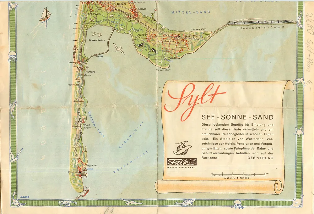Sylt — See-Sonne-Sand — Falk G.M. Hamburgo-Spreinkenhorf - Frente