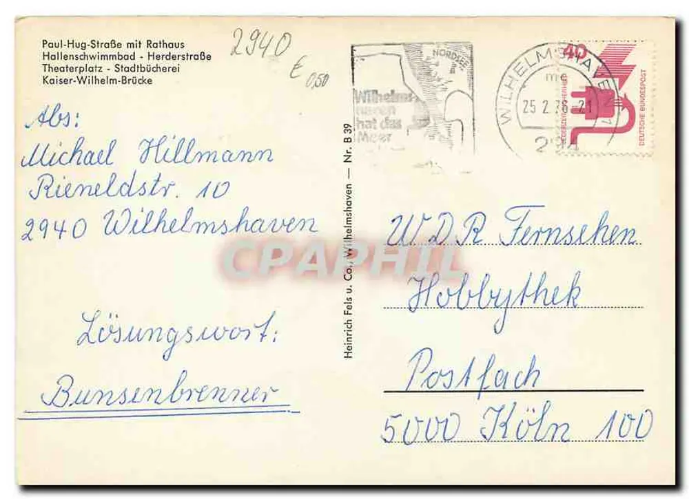 Nordseebad Wilhelmshaven — widok panoramiczny — Fels u. Co. Nr. B 39 - Rewers