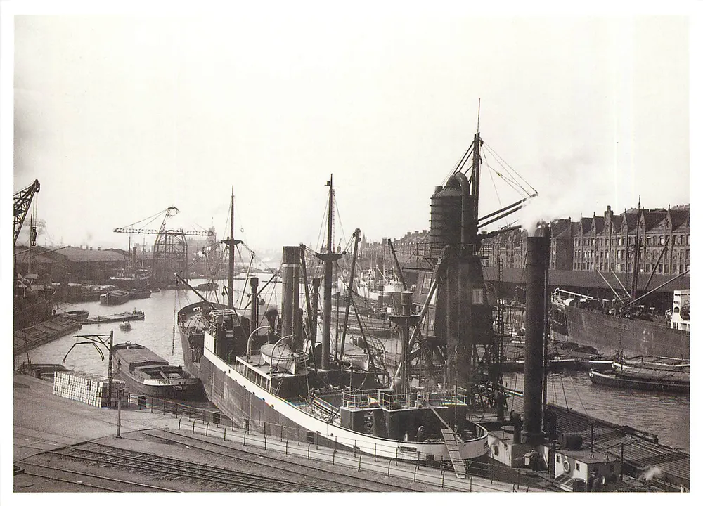 Hamburg - Haven van Sandtor - uitgever UP. n° 603350 - Voorkant