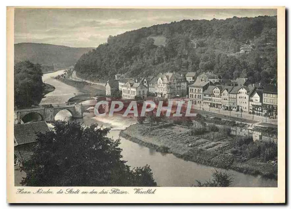 Hann. Münden, die Stadt an den drei Flüssen — Weserblick — C.T.M. Kunstanstalt Carl Thoericht - Vorderseite