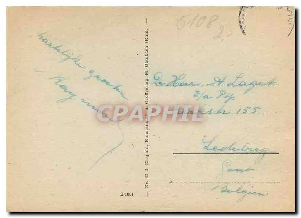Monachau / Eifel — Vista parcial de Püttich a.d. Haller — Krupohl, Kunstausst. u. Großverlag (Rhdl.) - Verso