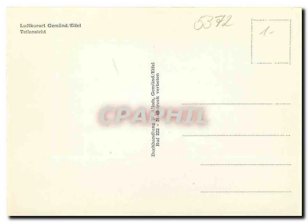 Gemünd/Eifel — vista aérea — Buchhandlung W. Althof, Gemünd/Eifel - Verso