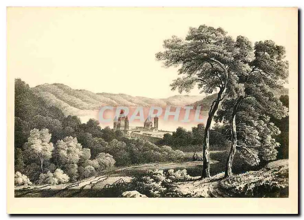 Zamek Maria Laach — widok panoramiczny — Verlag Ars liturgica, Maria Laach, n° 205 - Awers