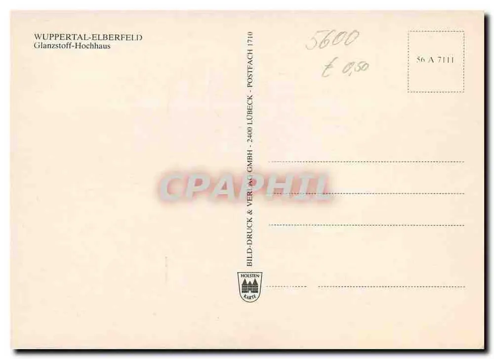 Cable car over river — Wuppertal, Germany — BILD-DRUCK & VERLAG GmbH - Verso