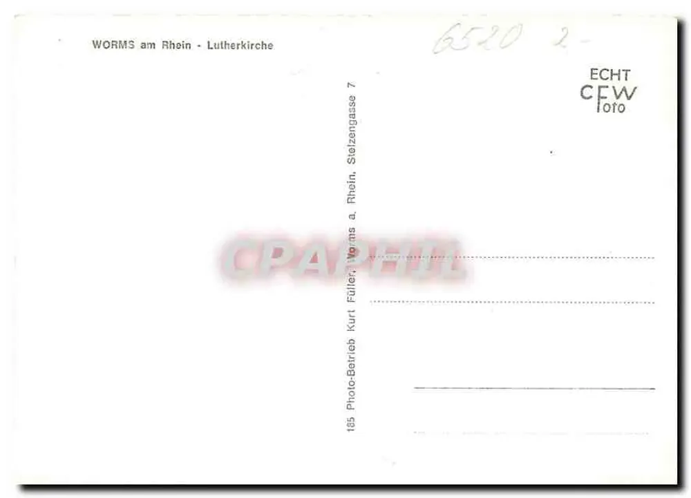 राइन पर वर्म्स — लूथर किर्चे — ECHT CFW फोटो - पीछे