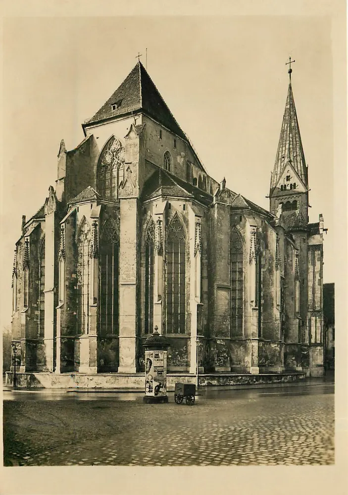 Augsburg, Katedra — Wschodni chórek 1336-1431 — Staatliche Bildstelle / Deutscher Kunstverlag, Berlin W6 - Awers