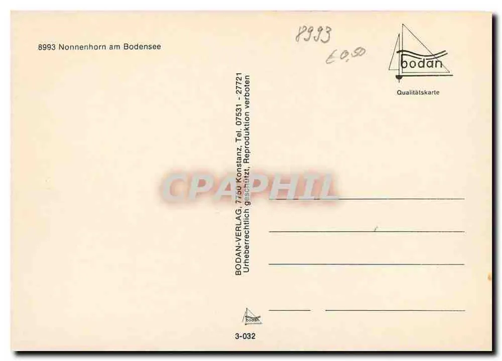नॉनेनहॉर्न बोडेनसी — चर्च और स्टैच्यू — BODAN-VERLAG - पीछे