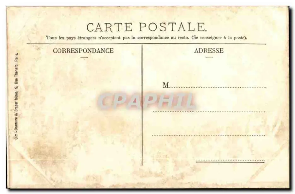 Lavaux - Cachoeira de Villet — Sini-Bromure & Breguet, Paris - Verso