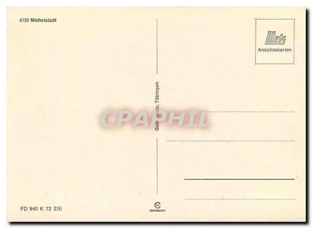Michelstadt — el corazón del Odenwald — Mets Ansichtskarten - Reverso