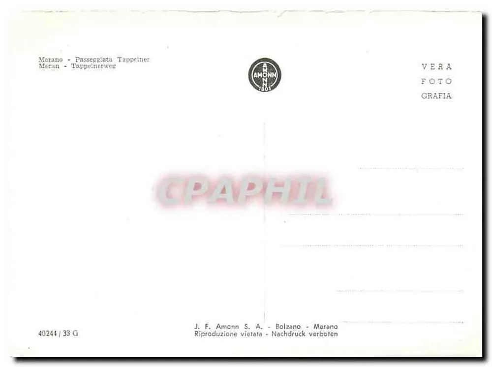 Merano — Passeggiata Tappelner — J. F. Amonn S.A. - Bolzano - Rewers