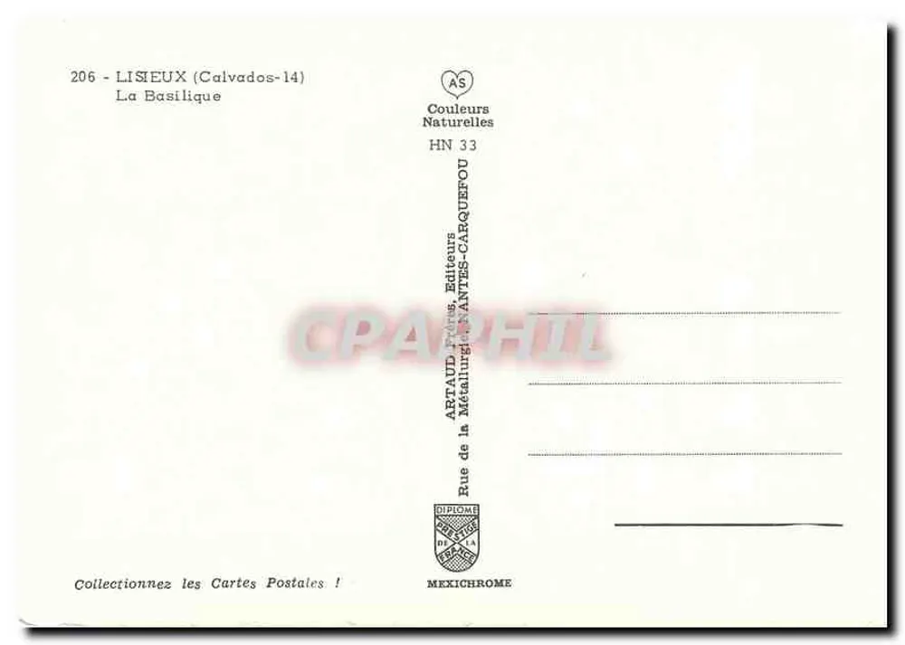 A Basílica — Lisieux (Calvados-14) — Artaud Frères Editores - Verso