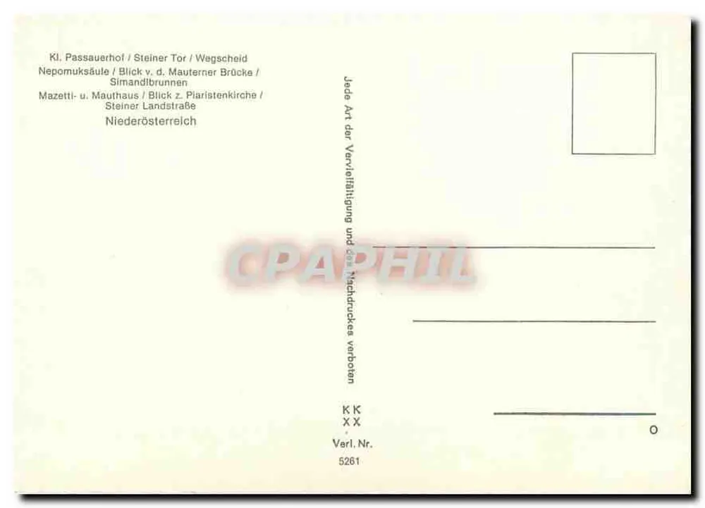 Kremsstein — Grünfels, Stein — n° 5261 - Verso