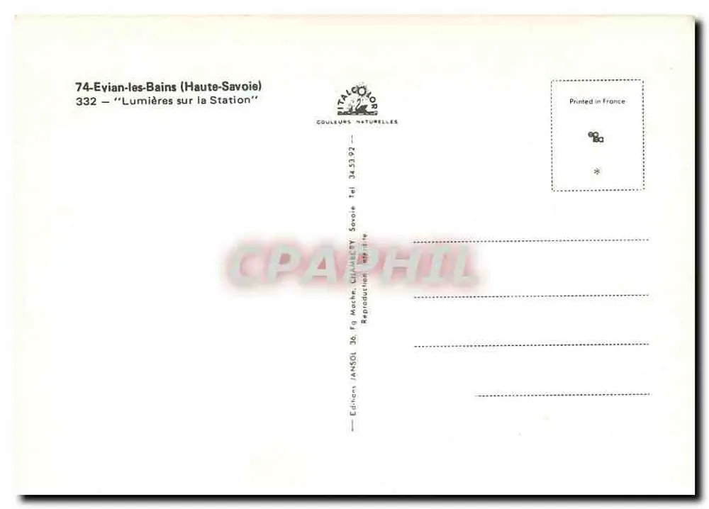 Evian — Nacht — Edition Nitaclor - Rückseite