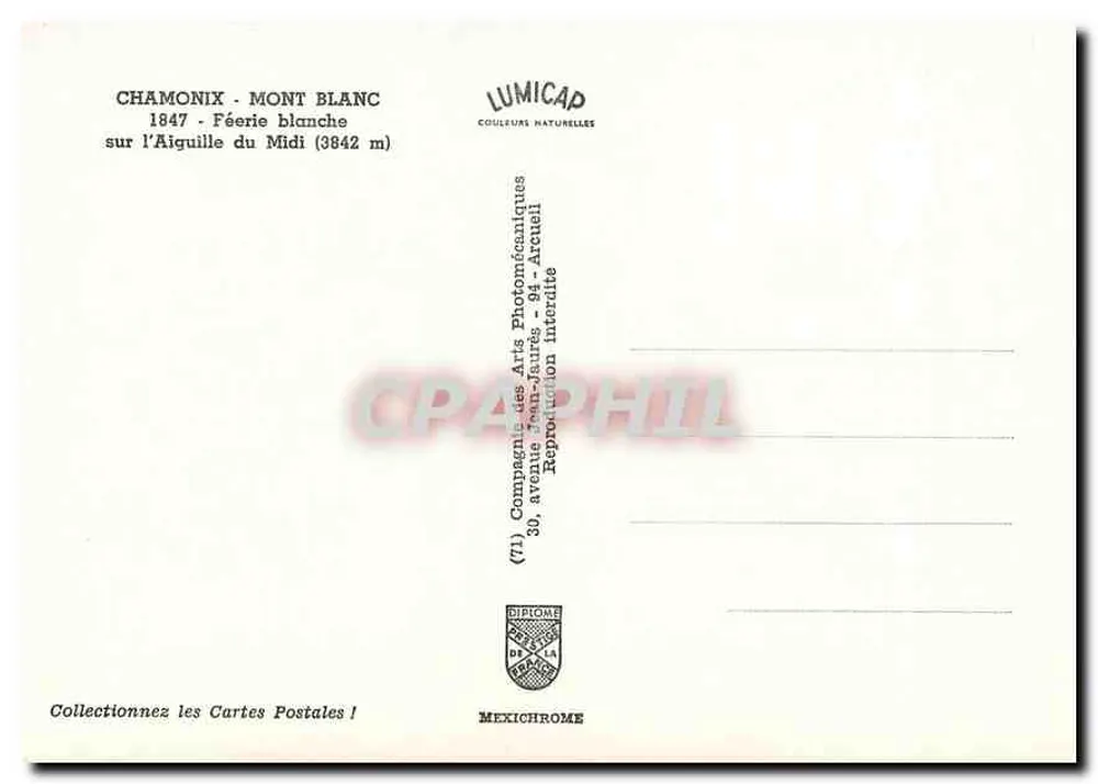 Aiguille du Midi — Féérie blanche — LUMICAP - Verso
