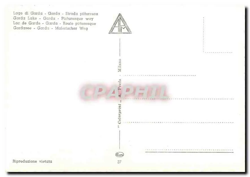 लागो डी गार्डा — पिट्टोरेस्क स्ट्रीट — कलरप्रिंट मिलानो नंबर 37 - पीछे