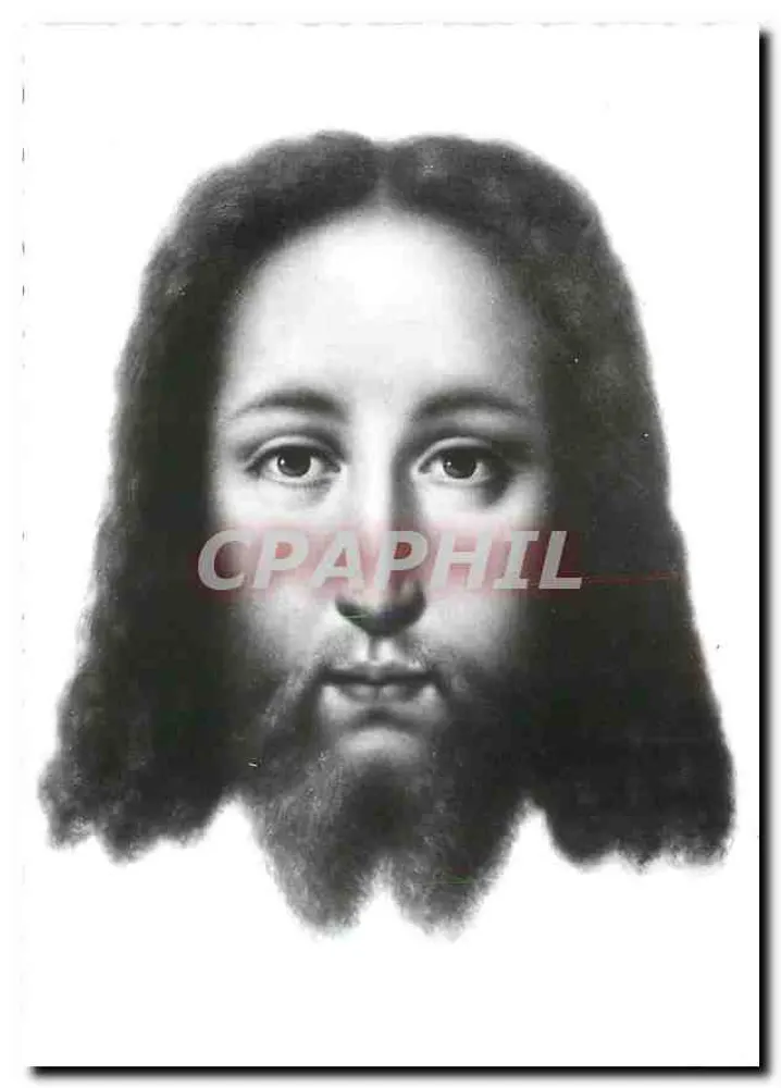 Head of Christ — representation attributed to Leonardo da Vinci — publisher Andeens Ets. En. Chill n. v. - Brussels - Front