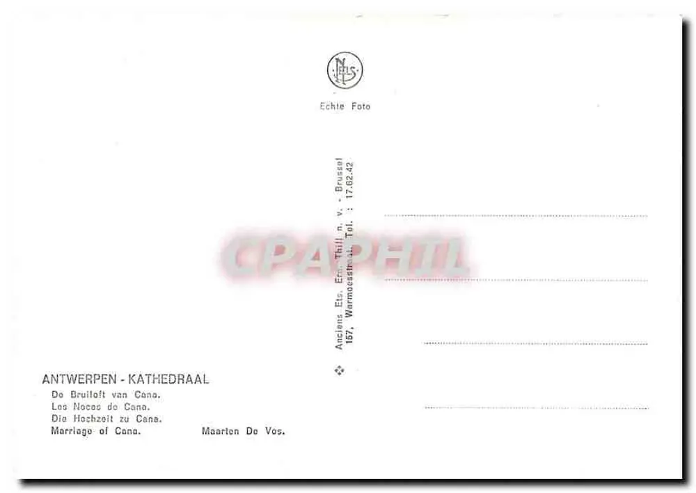 Le mariage de Cana — Antwerpen - Cathédrale — NLS Foto - Verso