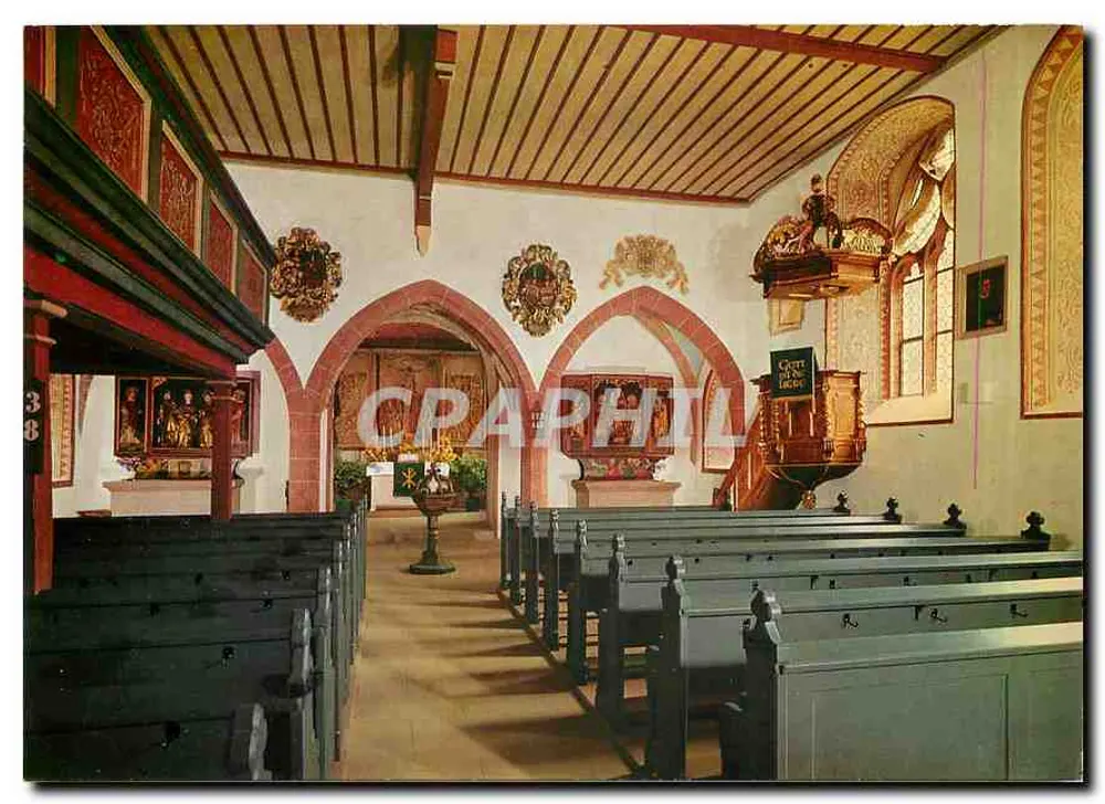 Innenansicht der Kirche St. Peter und Paul — Dotwang bei Rothenburg ob der Tauber — Ausgabe A. Ohmeyer - Vorderseite