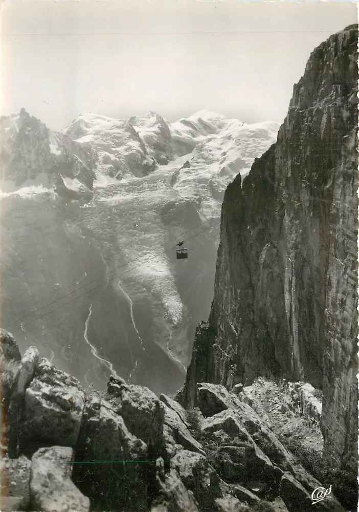Chamonix - Mont-Blanc - La Tête du Brévent et le Mont-Blanc — Cité des Arts Photomécaniques, Paris - Recto