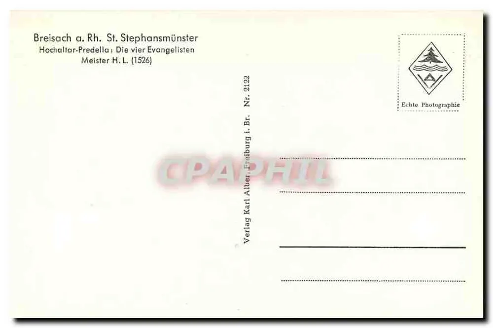 Breisach a. Rh. St. Stephansmünster — Hochaltar: Die vier Evangelisten — Meister H. L. (1526) - Rückseite