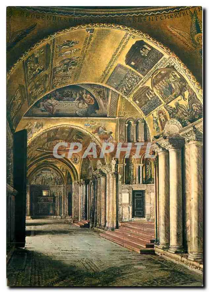 Basilika San Marco - Atrium — Aquarell von Silvio Rieegari — Éd. ARDO, Venedig - Vorderseite