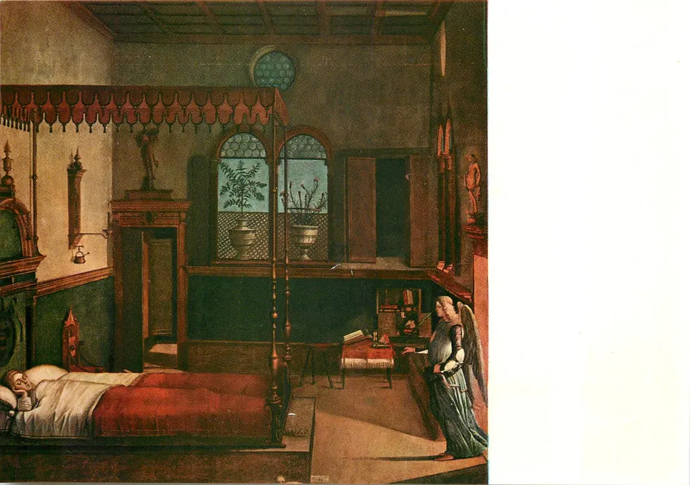 O sonho de Santa Ursula — Vittore Carpaccio (cerca de 1465 - 1526) — Edição Girotto B. Veneza - Frente