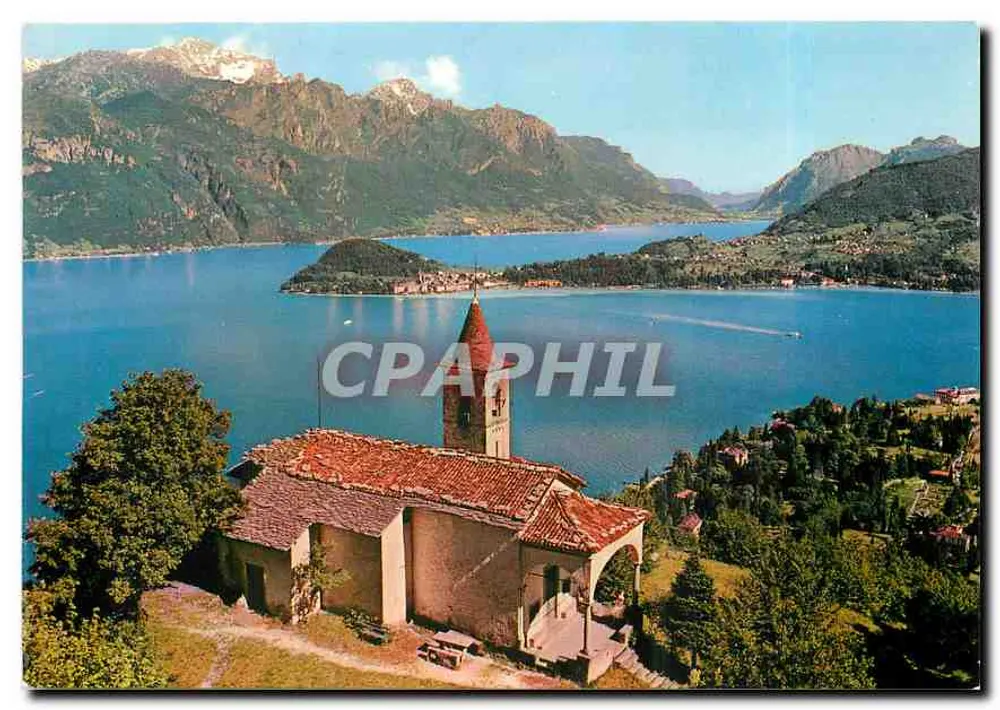 Visão do lago de Como — a partir de S. Martino di Cadenabbia — editor Clerici, n°83 - Frente