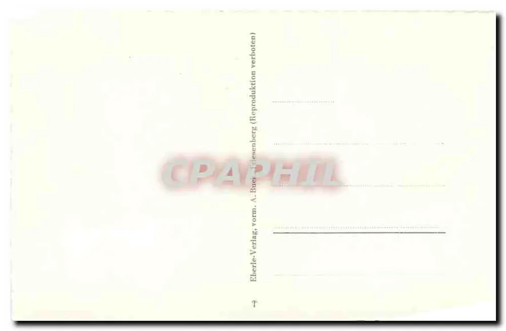 Castelo de Vaduz — castelo do Principado do Liechtenstein — Editor Elele-Verlag, n° 603 - Verso
