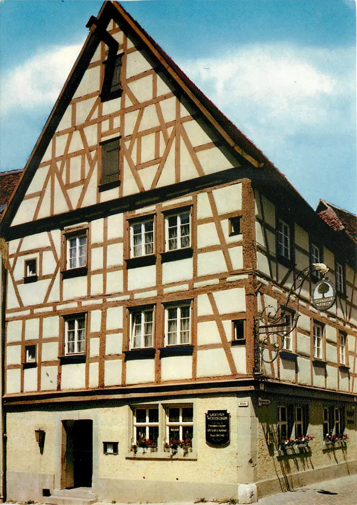 Gasthof Weichselbaum — Rothenburg o.d.T. — Schöning Farbkarte - Anverso