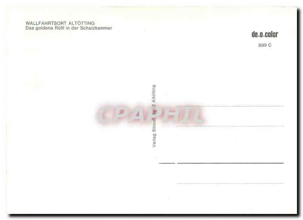 Altötting — Das Rößl d'or in der Schatzkammer — Verlag Strauß, Altötting - Rückseite