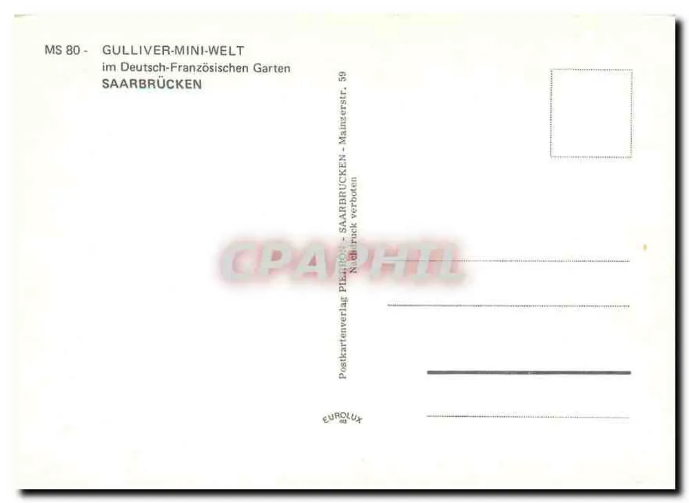 Gulliver-Mini-Welt — im Deutsch-Französischen Garten Saarbrücken - Rückseite