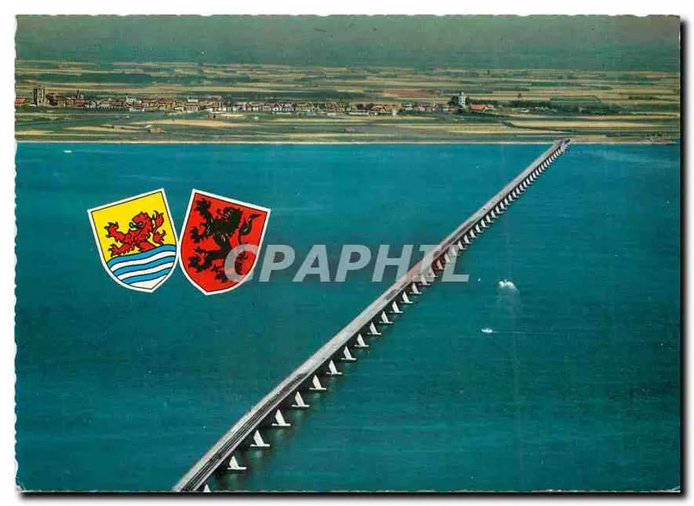 Oosterscheldebrug — Langste brug van Europa — uitgever D.H.M. - Voorkant
