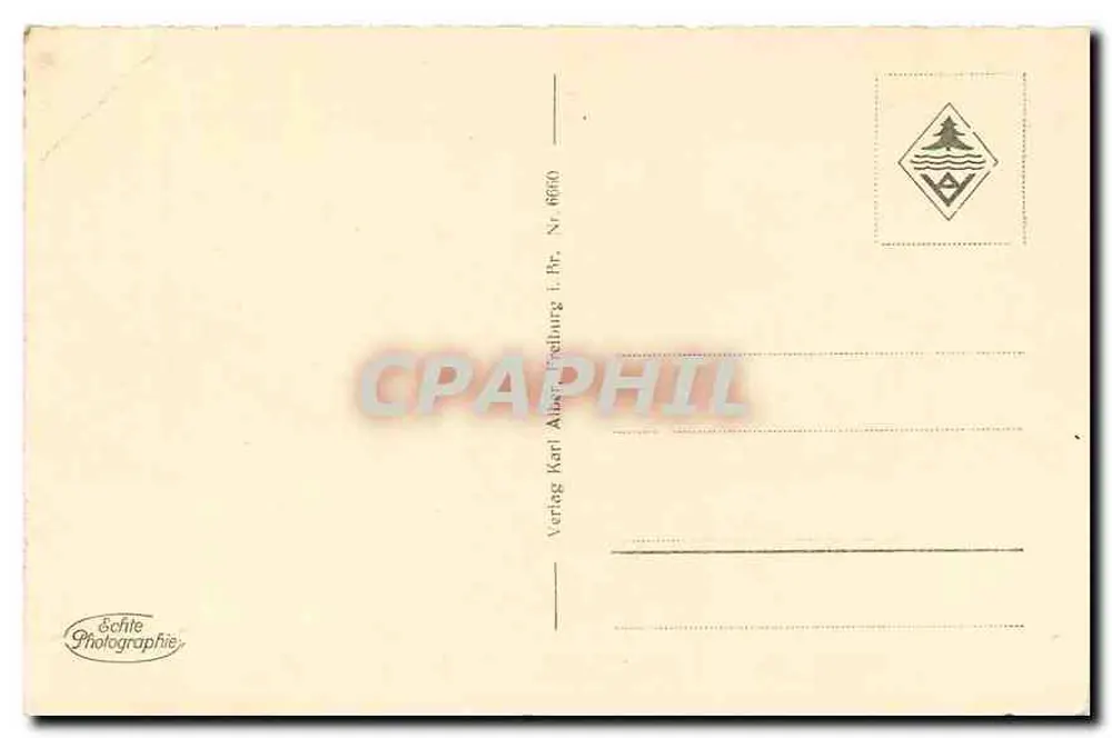 Schauinslandbahn (perto de Freiburg i. Br.) — Estação de Montanha — Verlag Karl Alber, Freiburg i. Br., Nr. 6660 - Verso